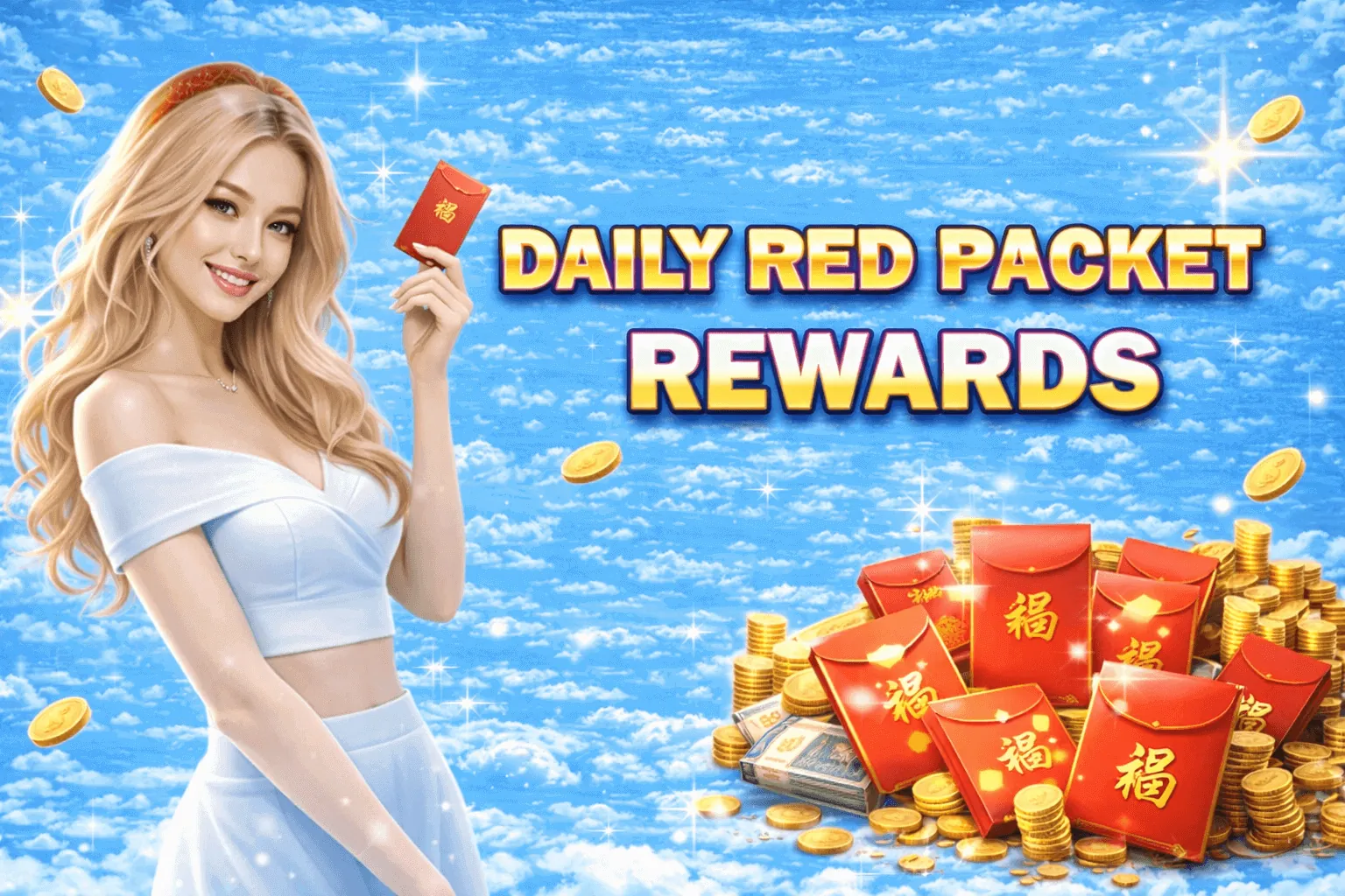 Gold coins and bonus symbols representing generous casino promotions
